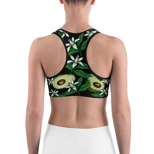 "Avocado Black" Sports bra - vegan-styles