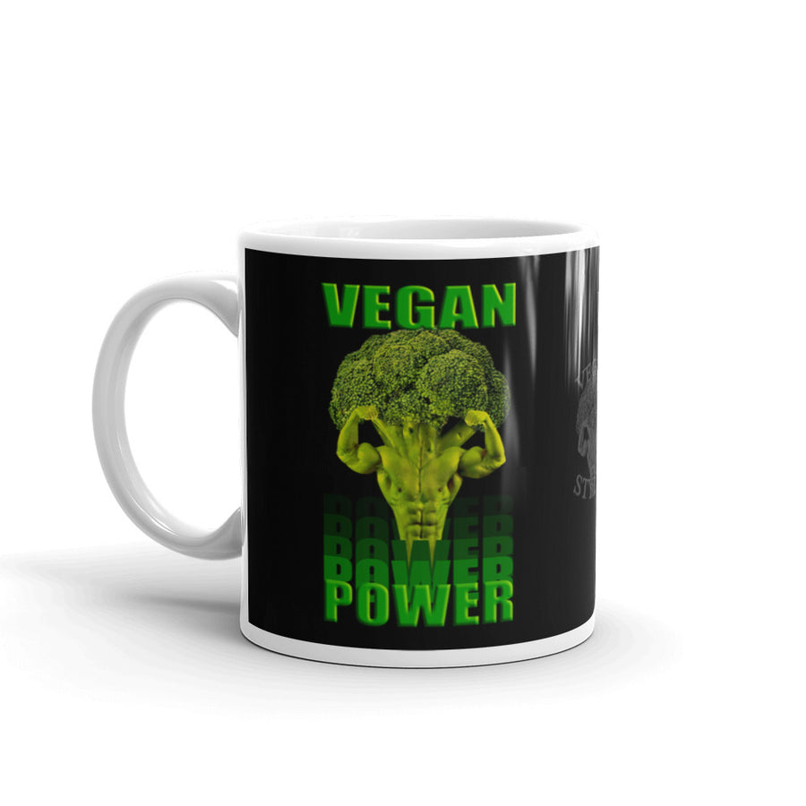 Vegan Styles "Vegan Power" Black Ceramic Mug - vegan-styles