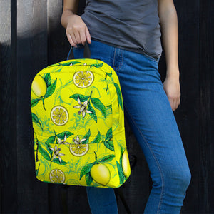 '' Yellow Lemons'' Backpack - vegan-styles