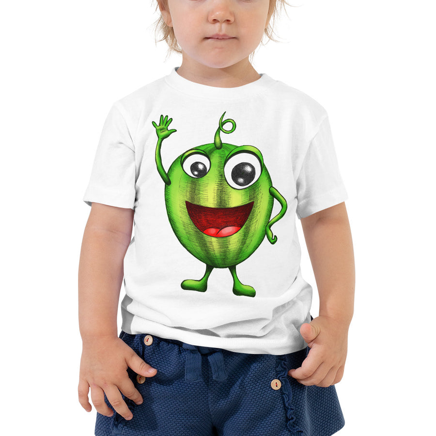 '' Happy Watermelon'' Toddler Short Sleeve Tee - vegan-styles