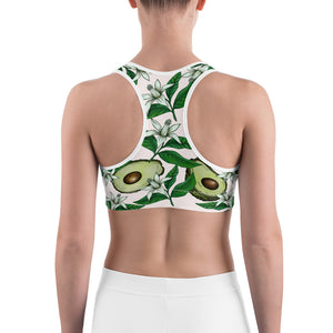 "Avocado White" Sports bra - vegan-styles