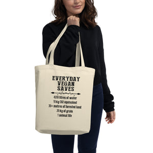 '' Vegan saves'' Eco Tote Bag - vegan-styles