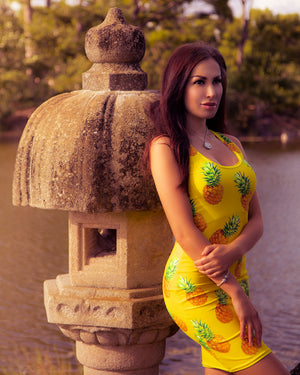 "Pineapple" Yellow Dress - vegan-styles
