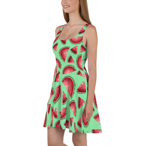 '' Watermelons'' Skater Dress - vegan-styles