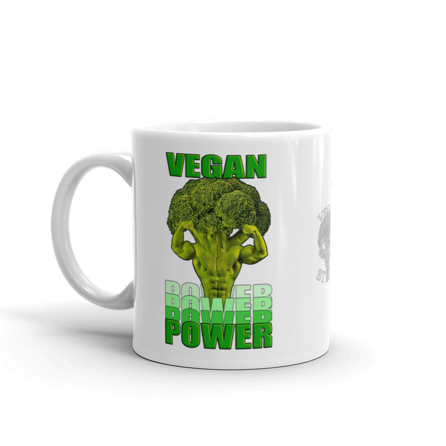 Vegan-Styles "Vegan Power" White Ceramic Mug - vegan-styles