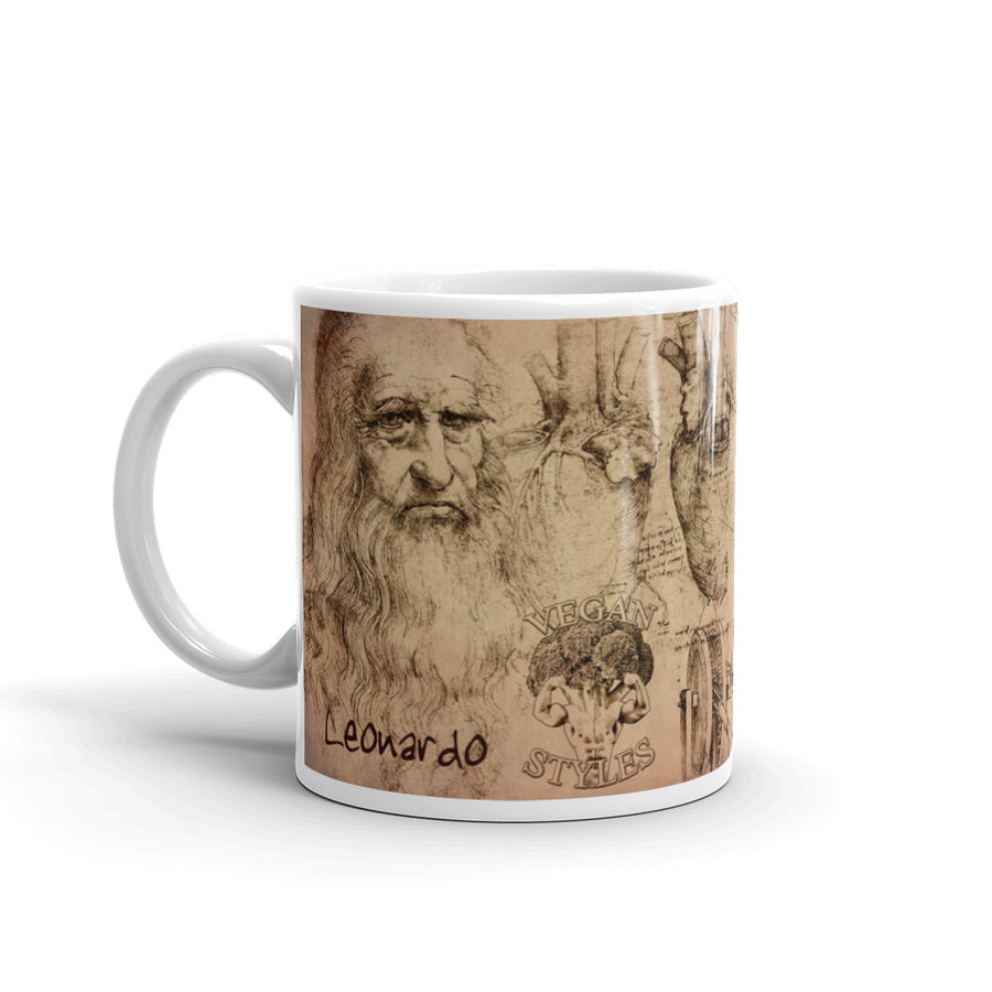 Vegan-Styles "Leonardo Da Vinci" Ceramic Mug - vegan-styles