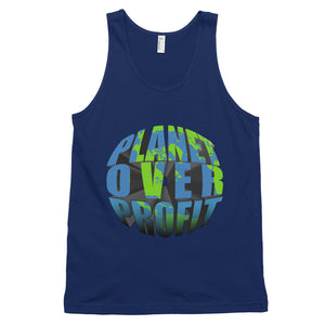 "Planet Over Profit" tank top (unisex) - vegan-styles