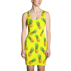 "Pineapple" Yellow Dress - vegan-styles