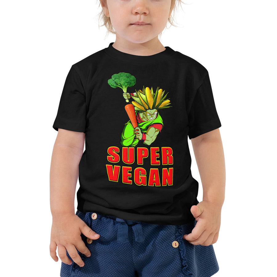 '' Super vegan'' Toddler Short Sleeve Tee - vegan-styles