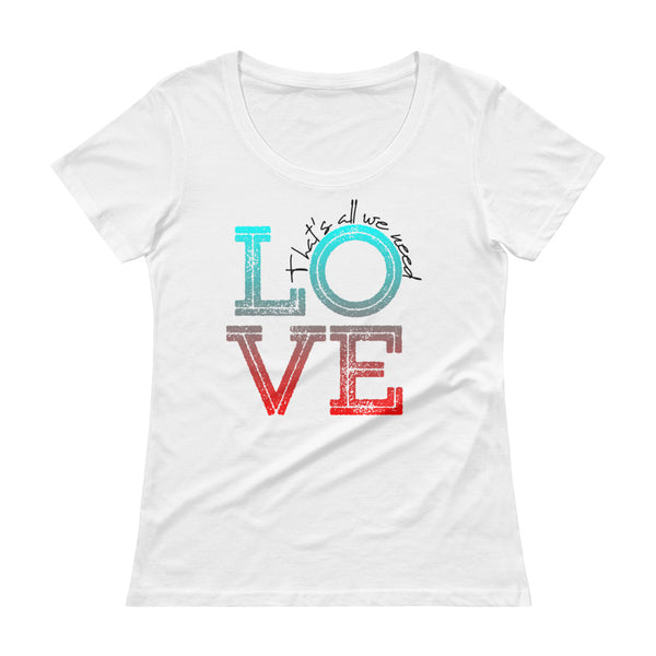 Vegan-Styles "Love" Ladies' Scoopneck T-Shirt - vegan-styles