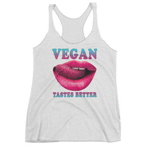 "Vegan Tastes Better" Racerback Tank - vegan-styles