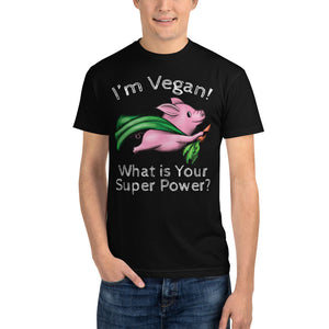 " I'm Vegan" Black Organic T-Shirt - vegan-styles