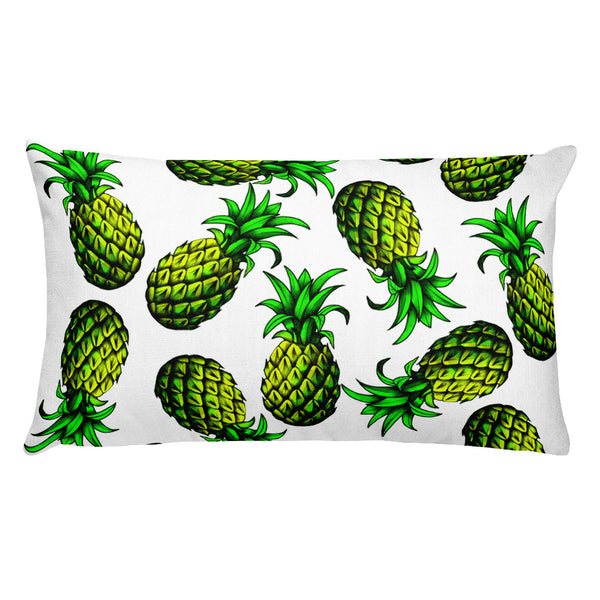 "Pineapple" White Premium Pillow - vegan-styles