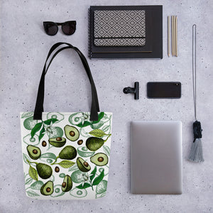 '' Avocado white'' Tote bag - vegan-styles