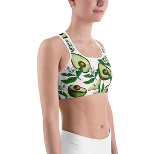 "Avocado White" Sports bra - vegan-styles