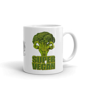 Vegan Styles "Super Vegan" Broccoli Ceramic Mug - vegan-styles
