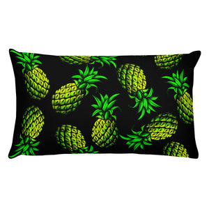 "Pineapple" Black Premium Pillow - vegan-styles