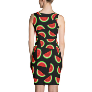 "Watermelon" Black Dress - vegan-styles