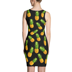 "Pineapple" Black Dress - vegan-styles