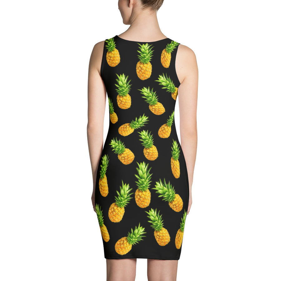 "Pineapple" Black Dress - vegan-styles