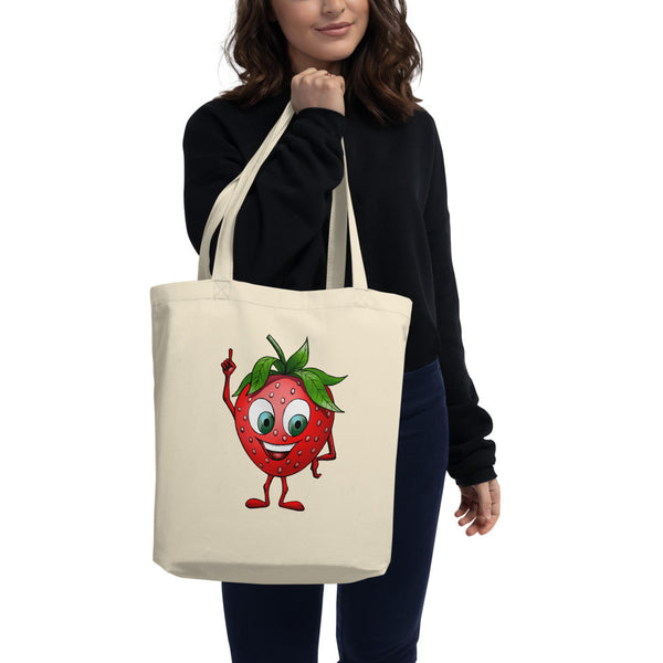 '' Strawberry'' Eco Tote Bag - vegan-styles