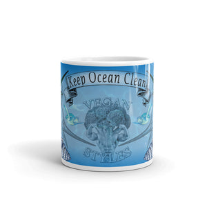 Vegan-Styles "Keep Ocean Clean" Marlin Mug - vegan-styles