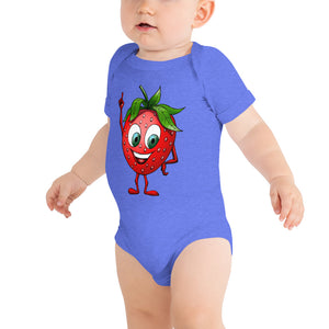 '' Happy Strawberry'' baby bodysuit - vegan-styles