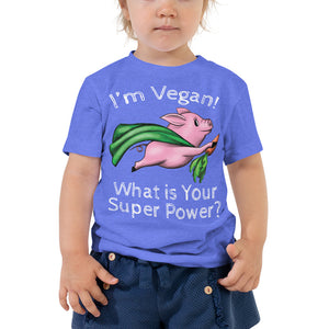 ''I'm Vegan'' Toddler Short Sleeve Tee - vegan-styles