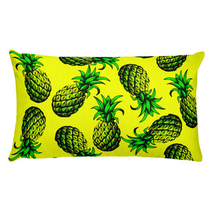 "Pineapple" Yellow Premium Pillow - vegan-styles