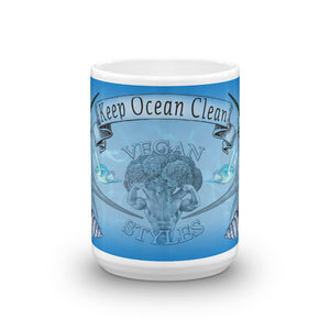 Vegan-Styles "Keep Ocean Clean" Marlin Mug - vegan-styles