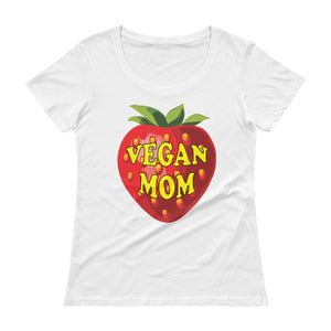 " Vegan Mom" Ladies' Scoopneck T-Shirt - vegan-styles