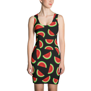 "Watermelon" Black Dress - vegan-styles