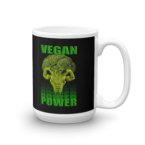Vegan Styles "Vegan Power" Black Ceramic Mug - vegan-styles
