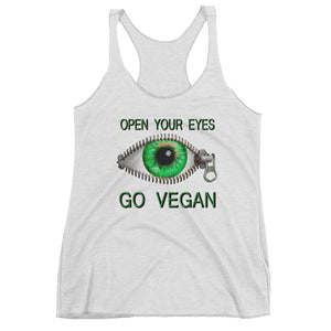 "Open Your Eyes" Racerback Tank - vegan-styles