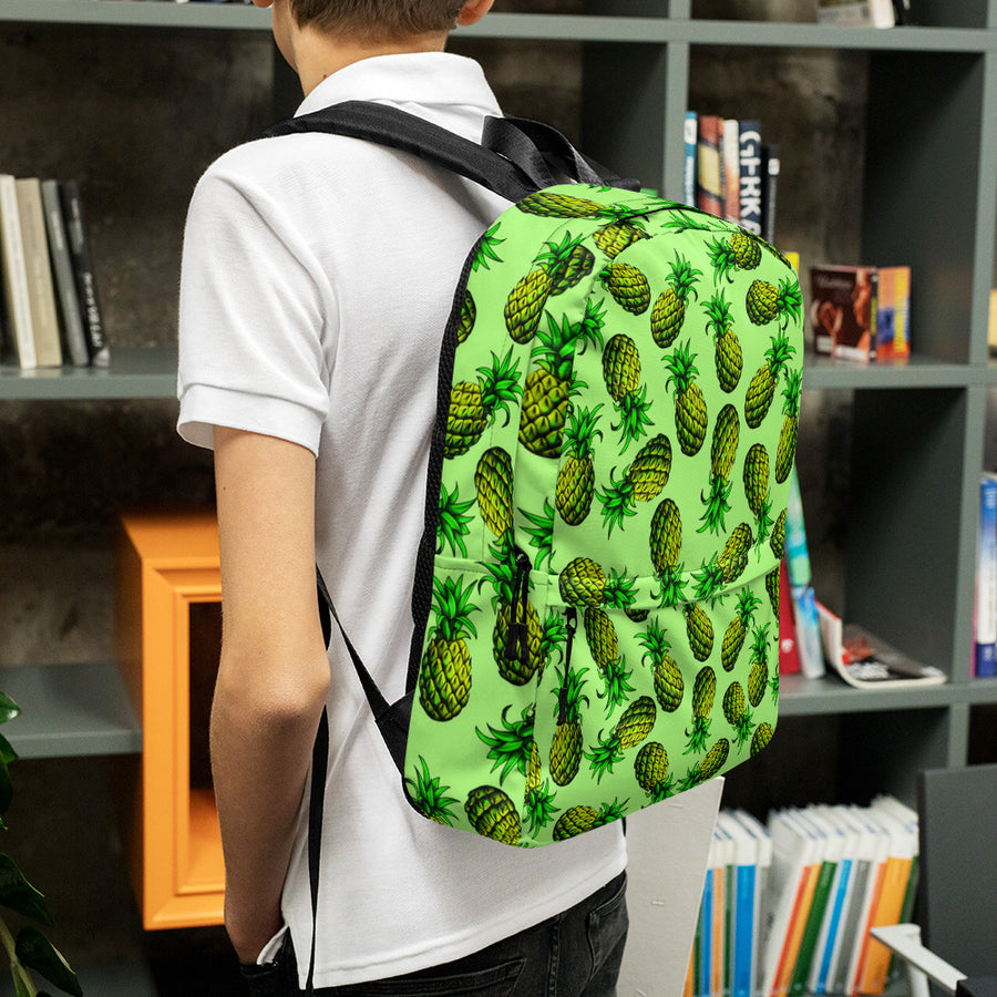 '' green pineapples'' Backpack - vegan-styles