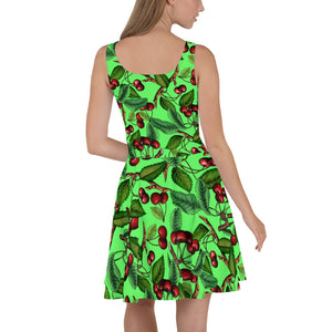 '' Cherry'' Skater Dress - vegan-styles