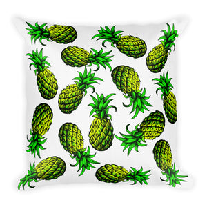 "Pineapple" White Premium Pillow - vegan-styles