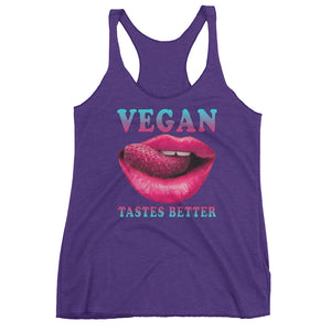 "Vegan Tastes Better" Racerback Tank - vegan-styles