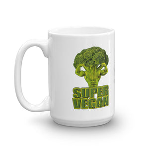 Vegan Styles "Super Vegan" Broccoli Ceramic Mug - vegan-styles