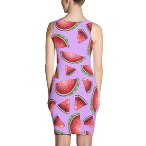 '' watermelon'' Sublimation Cut & Sew Dress - vegan-styles